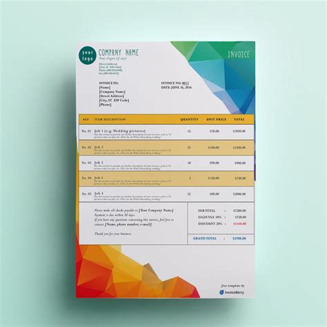 Free Invoice Templates by InvoiceBerry - The Grid System