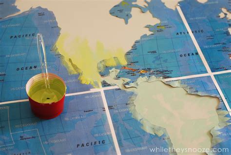 While They Snooze: DIY Map Table Tutorial