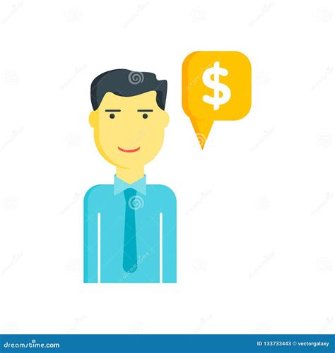 Salesman Icon Isolated On White Background Stock Vector - Illustration of design, briefcase ...