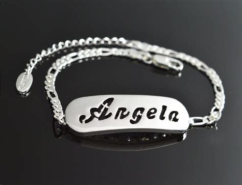 ANGELA Name Necklace & Name Bracelet Jewellery Set 18K Gold - Etsy