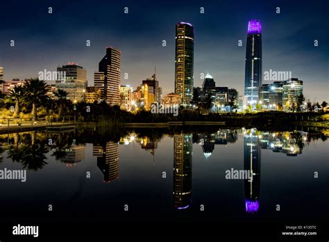 Santiago chile skyline night hi-res stock photography and images - Alamy