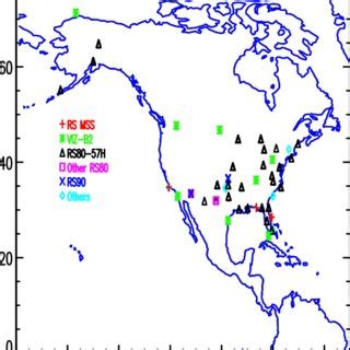 Radiosonde Types, AIRS or Radiosonde Observational Timings, AIRS Data... | Download Table