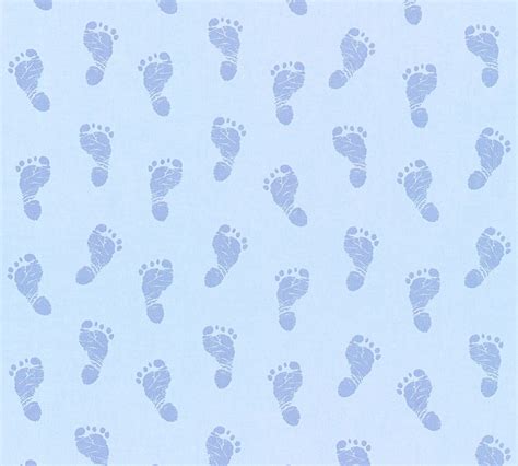 Kids Wallpaper baby footprint light blue gloss 35863-2