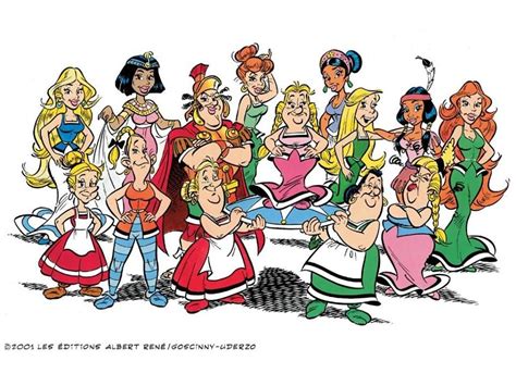 Females from Astérix & Obélix: Falbala, Cléopâtre, Centurionne, Madame ...