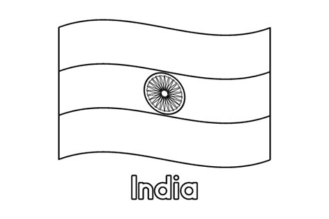 India Flag Coloring Page SVG Cut file by Creative Fabrica Crafts ...