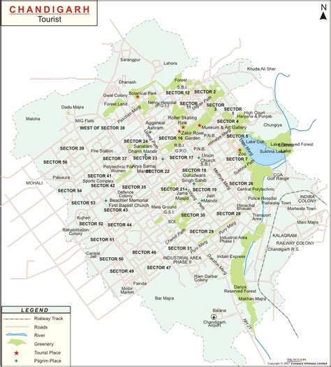 Chandigarh Map, Map of Chandigarh India, India Maps, Maps India, Maps ...