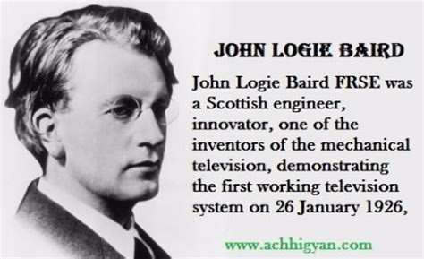 टेलीविजन अविष्कारक जॉन लॉगी बेयर्ड | John Logie Baird Biography In Hindi