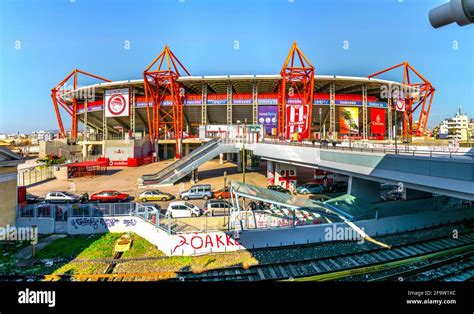 ATHENS, GREECE, DECEMBER 10, 2015: Karaiskakis stadium - football ...