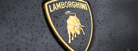 Lamborghini black logo 4K wallpaper download