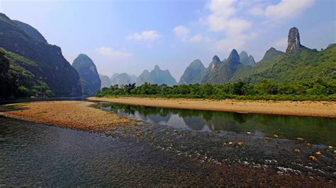 Landscape Nature Lijiang River Jacqueline National Park Guangxi Guilin China Desktop Hd ...