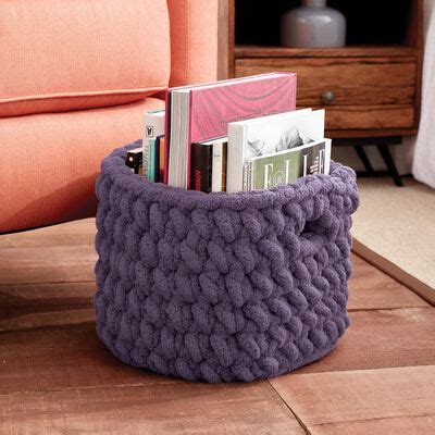 Free Easy Bernat Burly Basket Crochet Pattern | Bernat blanket yarn, Crochet basket pattern ...