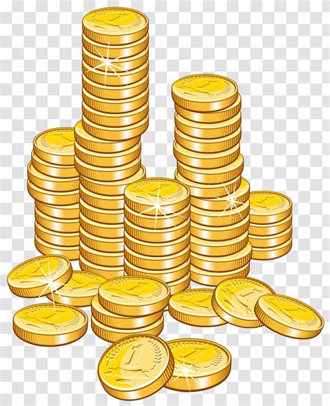 Money Coin Clip Art - Gold - Coins Stack Clipart Picture Transparent PNG