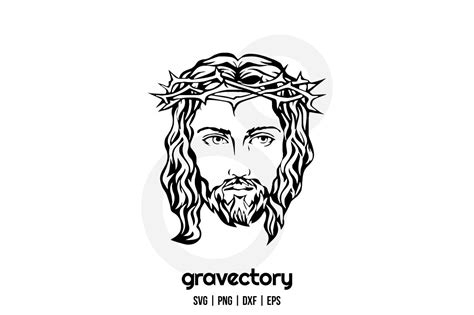 Jesus Face SVG Free - Gravectory