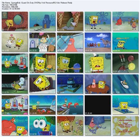 SpongeBob -Guard On Duty DVDRip Xvid ResourceRG Kids Release / AvaxHome