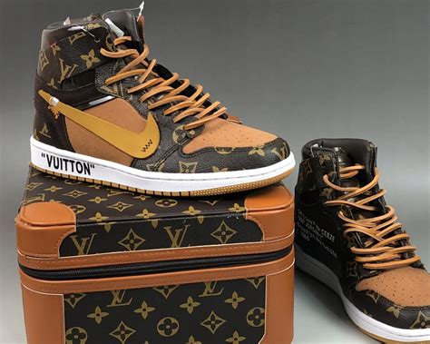 Custom Louis Vuitton OFF–WHITE x Nike Air Jordan 1 - 7918254302 - oficjalne archiwum Allegro