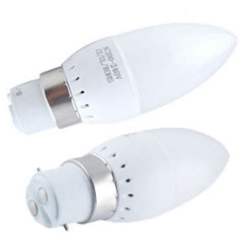 2.5w (25w) LED Candle Bayonet Light Bulb in Warm White