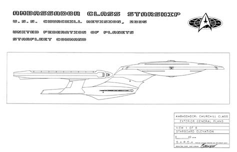 Star Trek Blueprints: Ambassador Class Starship - U.S.S. Churchill NCC ...