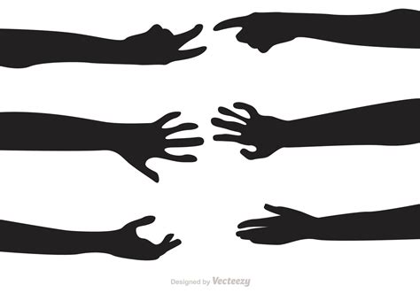 Silhouette Hand Reaching Vectors - Download Free Vector Art, Stock Graphics & Images