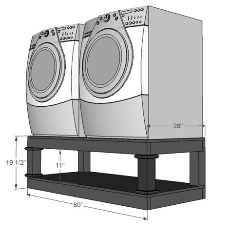 Farmhouse Washer Dryer Pedestals Bases | Ana White