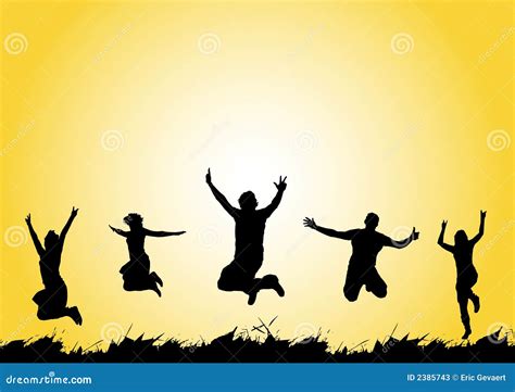 Happy People Jumping Stock Photos - Image: 2385743