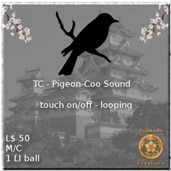 Second Life Marketplace - Pigeon - Coo Sound