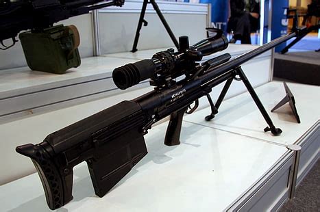 HD wallpaper: black Barrett 50 .cal sniper, USA, self-loading, large-caliber sniper rifle ...