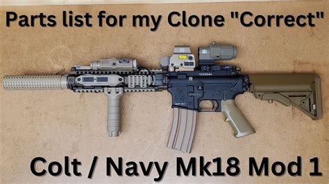 Colt Mk18 Mod 1 Clone SBR / Rifle - Parts List - YouTube