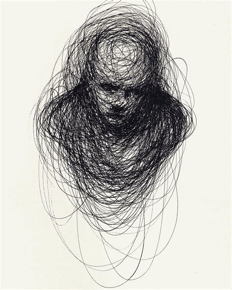 Scribbled Portraits of Brooding Figures by Adam Riches | Colossal ...