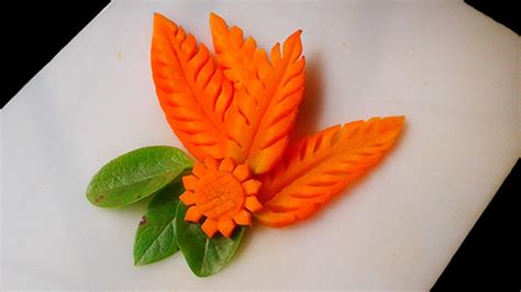 Simple Carrot Leaf Design 3 Beautiful Designs Fruit Vegetable