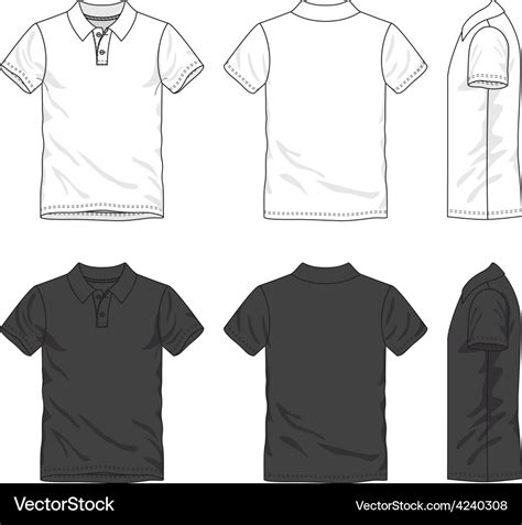 Blank polo shirt Royalty Free Vector Image - VectorStock