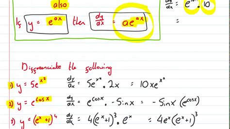 differentiating exponential functions - YouTube