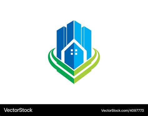 Modern building city apartment logo Royalty Free Vector