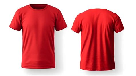 Red T Shirt Template Psd