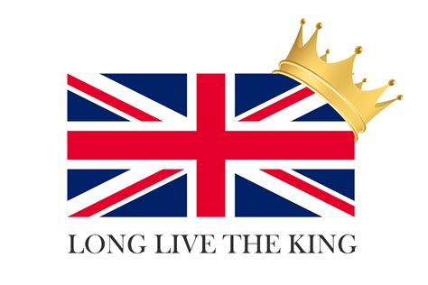 United Kingdom of Great Britain flag and golden crown Long live the King 11721243 Vector Art at ...