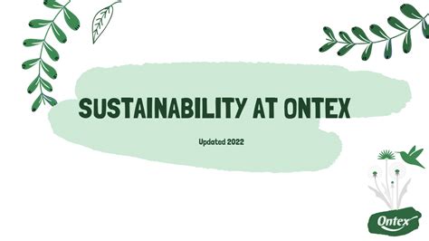 Sustainability at Ontex - ESG District