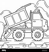 Dump Truck Coloring Page Stock Vector Image & Art  Alamy sketch template