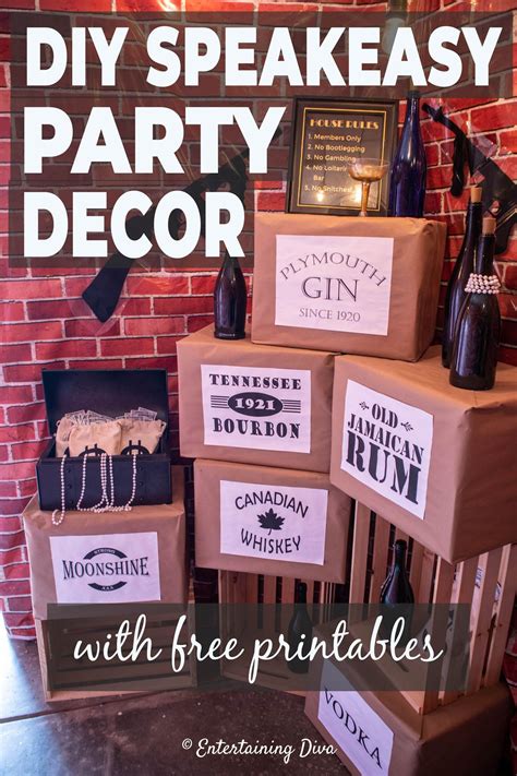 Roaring 20s speakeasy party entrance decor with free printables – Artofit