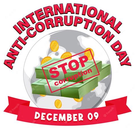 Premium Vector | International anti corruption day poster design