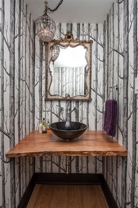 Birch Tree Wallpaper Bathroom