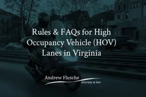 Rules & FAQs for High Occupancy Vehicle (HOV) Lanes in Virginia ...