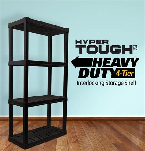 HYPER TOUGH 4-Tier Utility Interlocking Shelf, Black | Walmart Canada