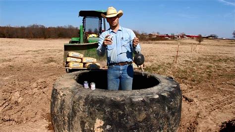 TIRE TANKS - Installation (2 of 2) | Cattle water trough, Livestock ...