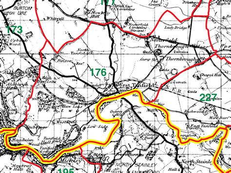 GENUKI: Map of West Tanfield Parish, North Riding of Yorkshire, England, Yorkshire (North Riding)