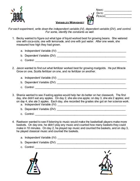 ️Independent And Dependent Variables Worksheet Free Download| Goodimg.co