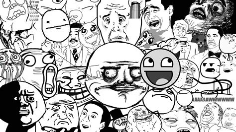 Download Meme Faces Black And White Wallpaper | Wallpapers.com