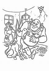 Shrek Characters Coloring Pages sketch template