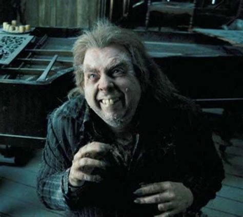 The cowardly Peter Pettigrew, played by the incomparable, Timothy Spall. He was also Scabbe ...