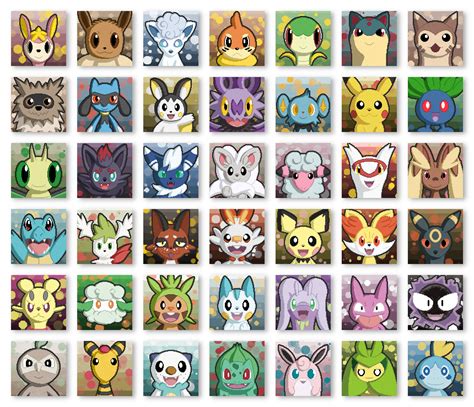 I made a small collection of colorful Pokémon icons! : r/pokemon