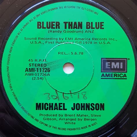 Michael Johnson - Bluer Than Blue (1978, Vinyl) | Discogs