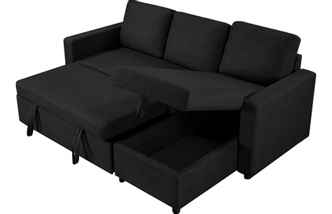 Buy Yaheetech Sofa Bed, L-Shaped Sofa Corner Sofa, 3 Seater Pull out ...